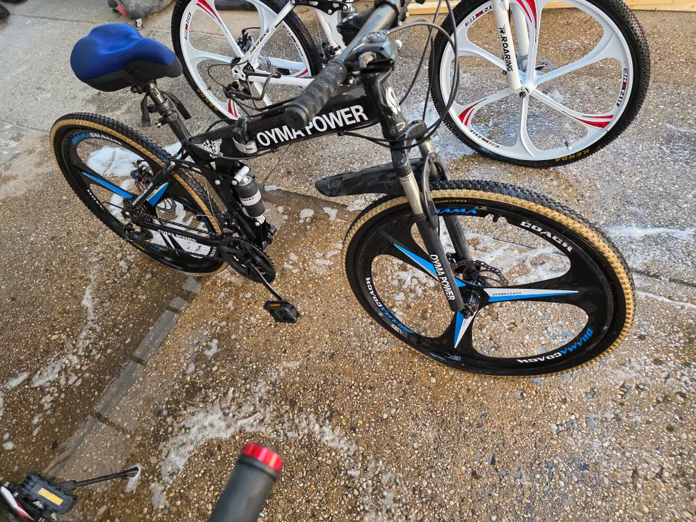 21 Speed Oyma Power Folding Mountain Bike image indicator(8)