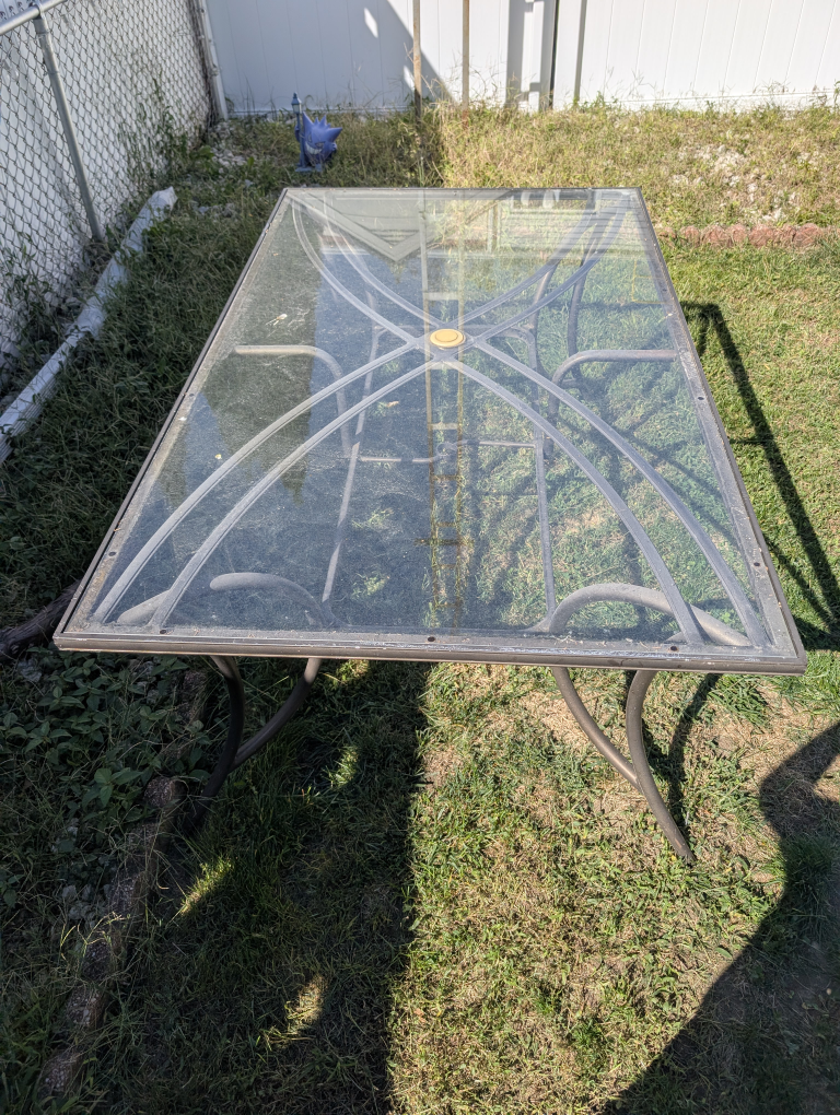 Outdoor Glass Top Patio Table - photo 2