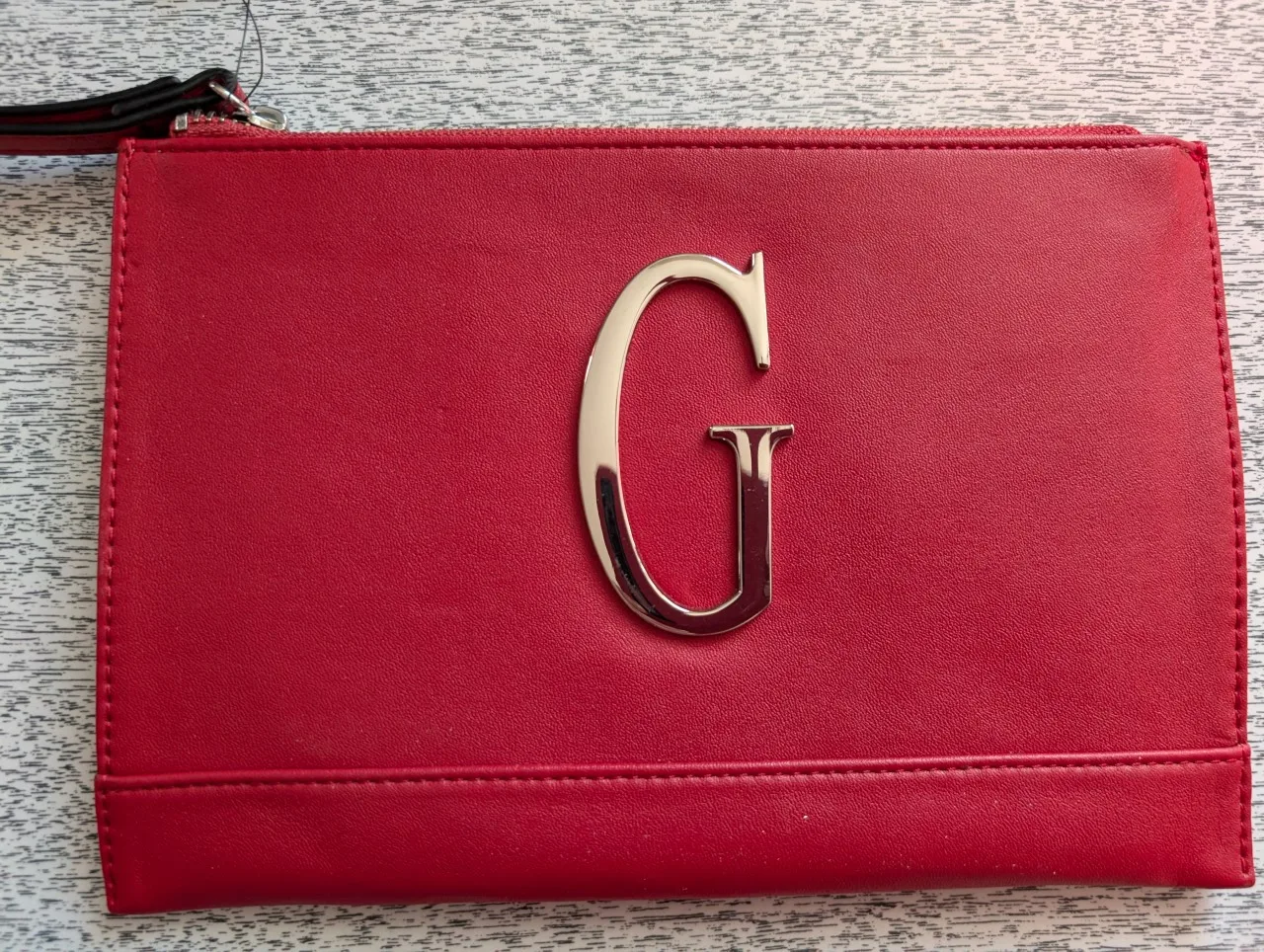 Guess Red Leather Clutch Bag thumbnail