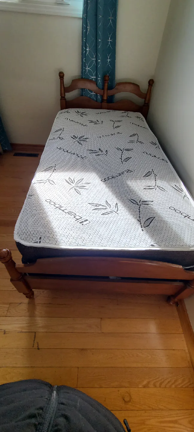 Bamboo Mattress wt strong wooden frame - Twin Size image indicator(2)