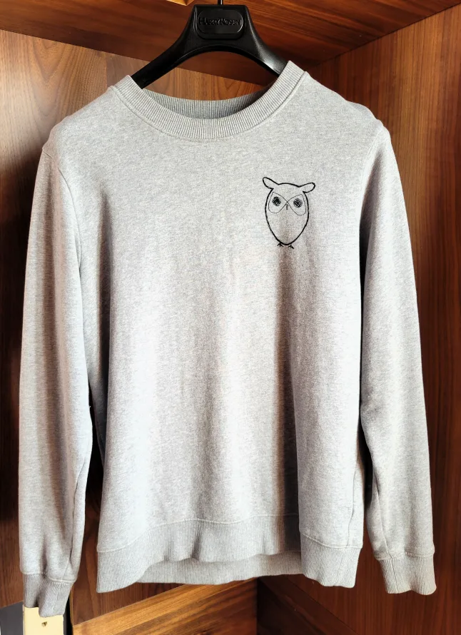 American Apparel Men's Grey Owl Organic Cotton Sweatshirt Medium thumbnail