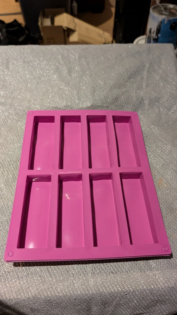 Moule à bars granolas en silicone rose