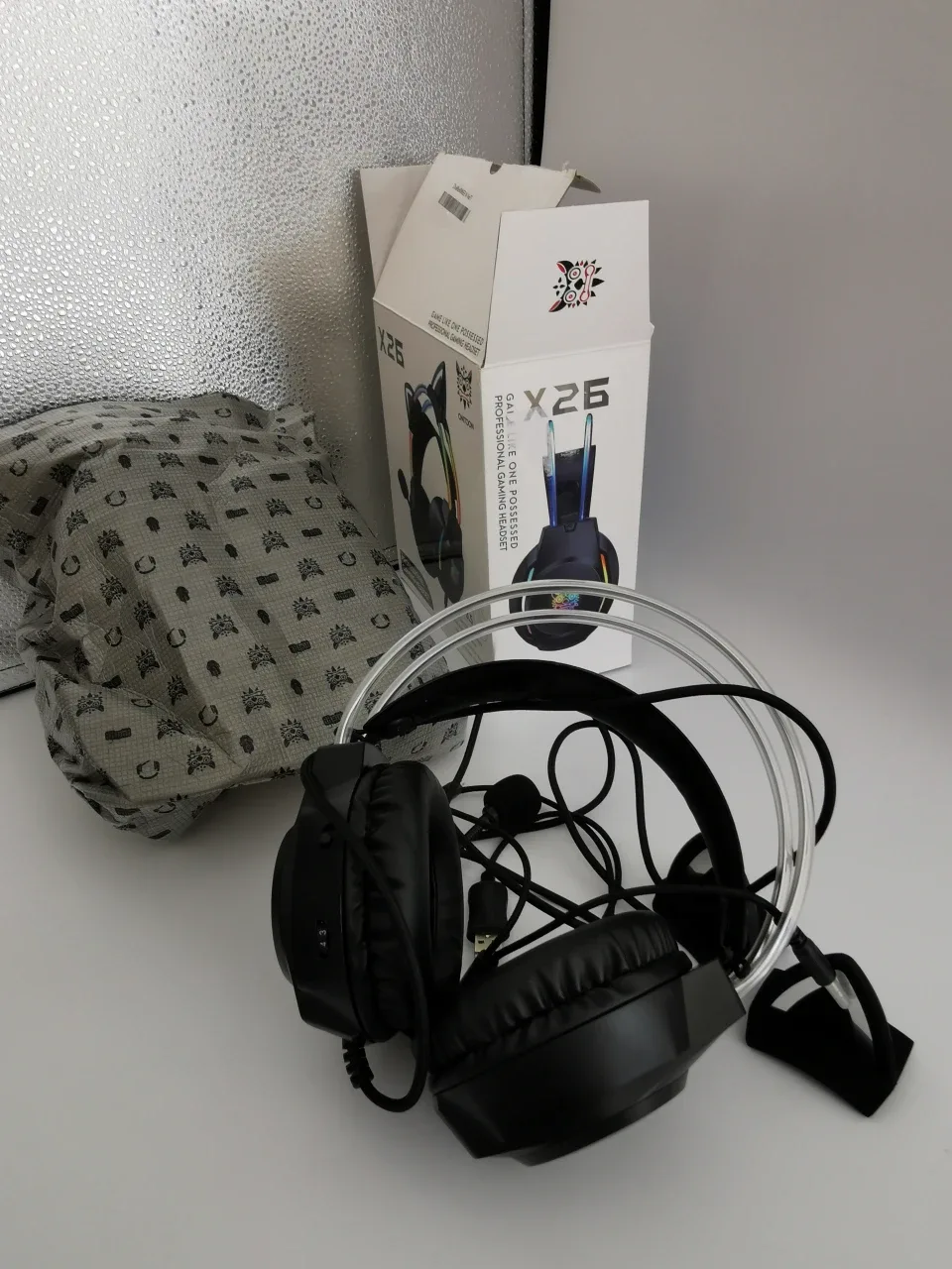 ONITOON X26 Black Cat Ear Gaming Headset image indicator(3)