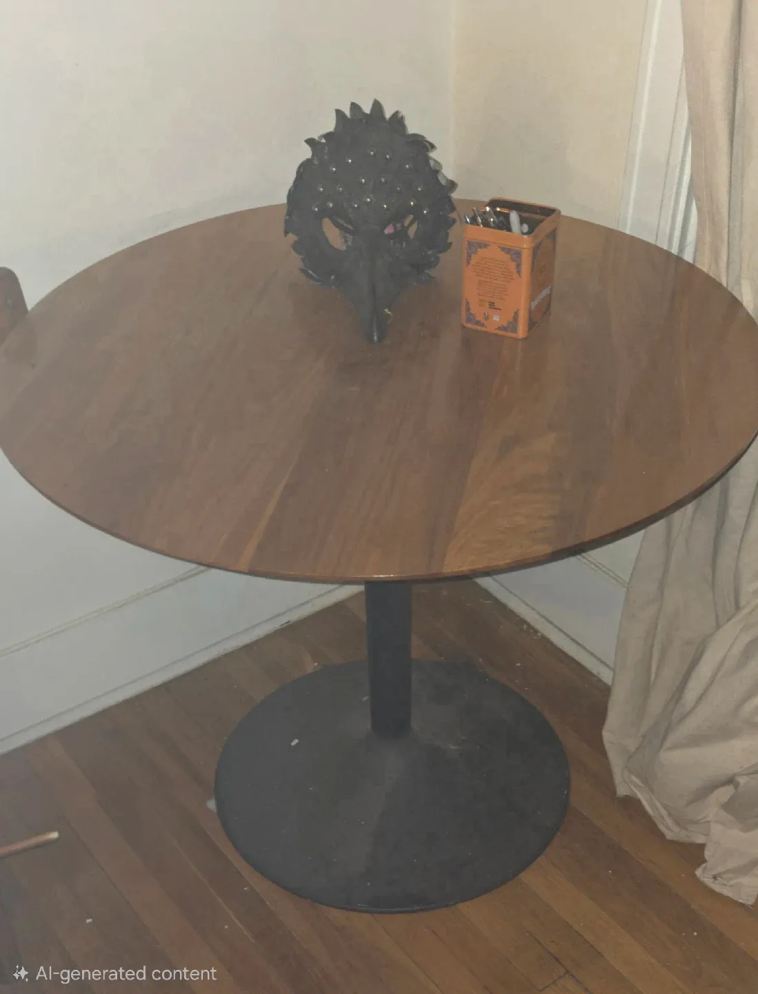 Round Wooden Dining Table - 35 inch diameter