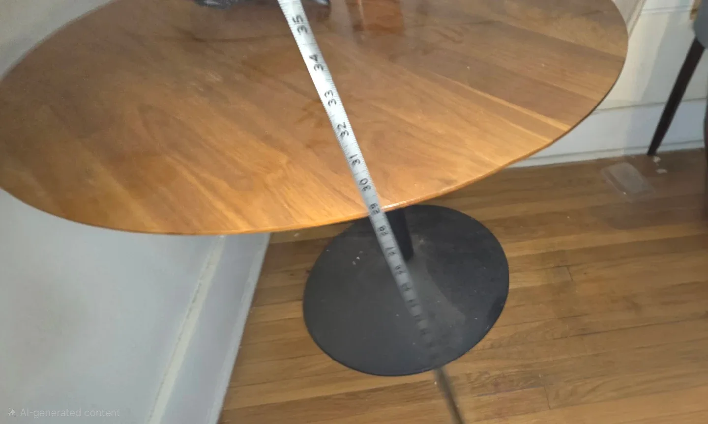 Round Wooden Dining Table - 35 inch diameter image indicator(3)