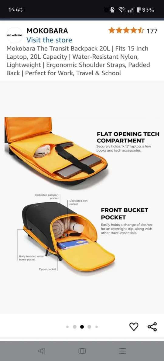 Mokobara The Transit Backpack 20L - Crypto Sunray image indicator(3)