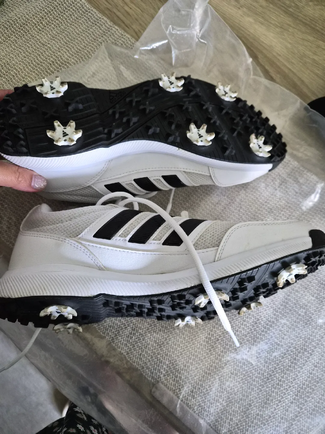 Adidas Golf Shoes - White & Black Size 10.5 US image indicator(2)