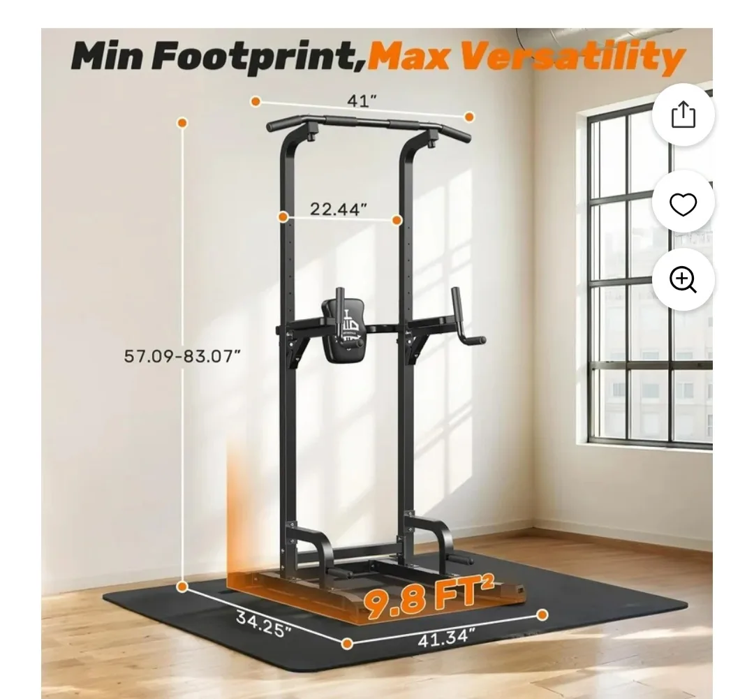 Adjustable Power Tower Pull Up Dip Station (almost new) thumbnail