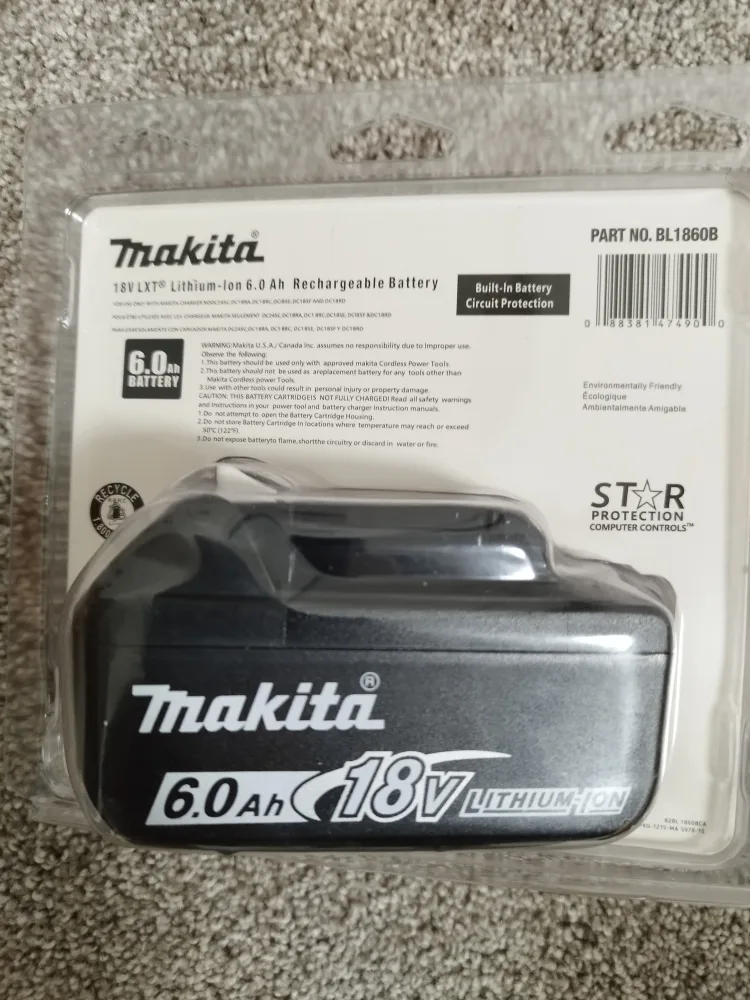 New Makita 18V 6.0Ah Lithium-Ion Battery BL1860B image indicator(2)