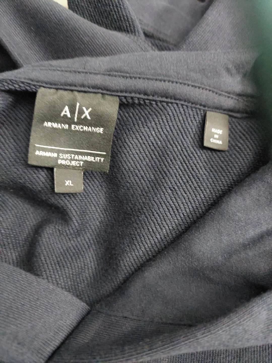 Imitation Armani Exchange  Blue Hoodie Xl image indicator(9)
