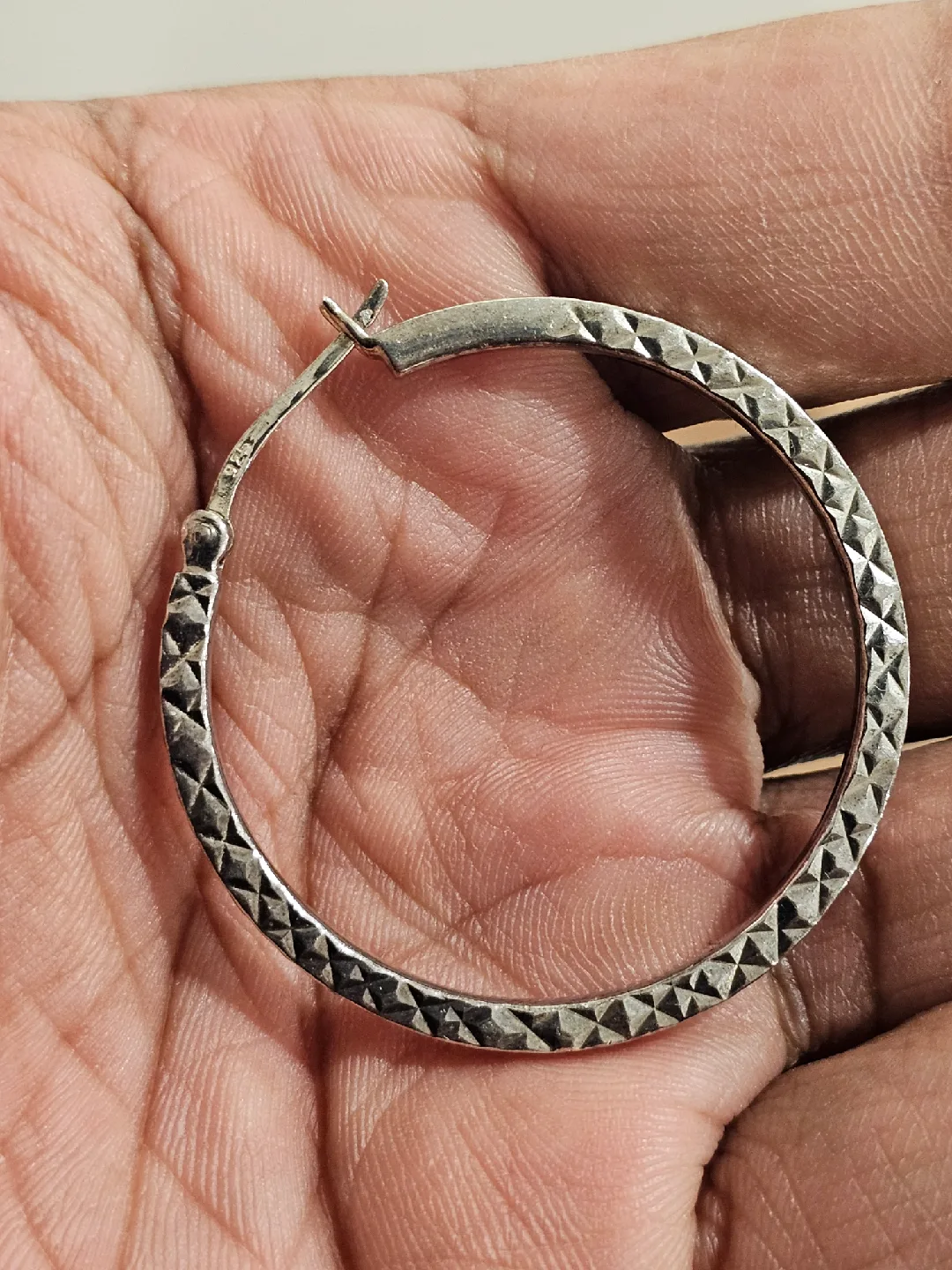 Sterling Silver Hoop Earrings - Like New! image indicator(3)