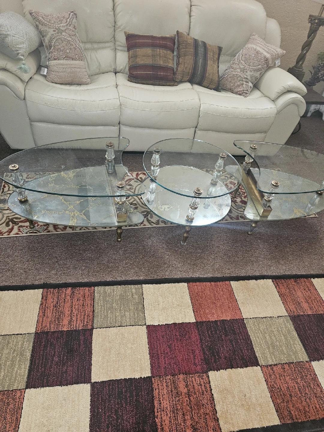 Glass Nesting Coffee Table Set - photo 2