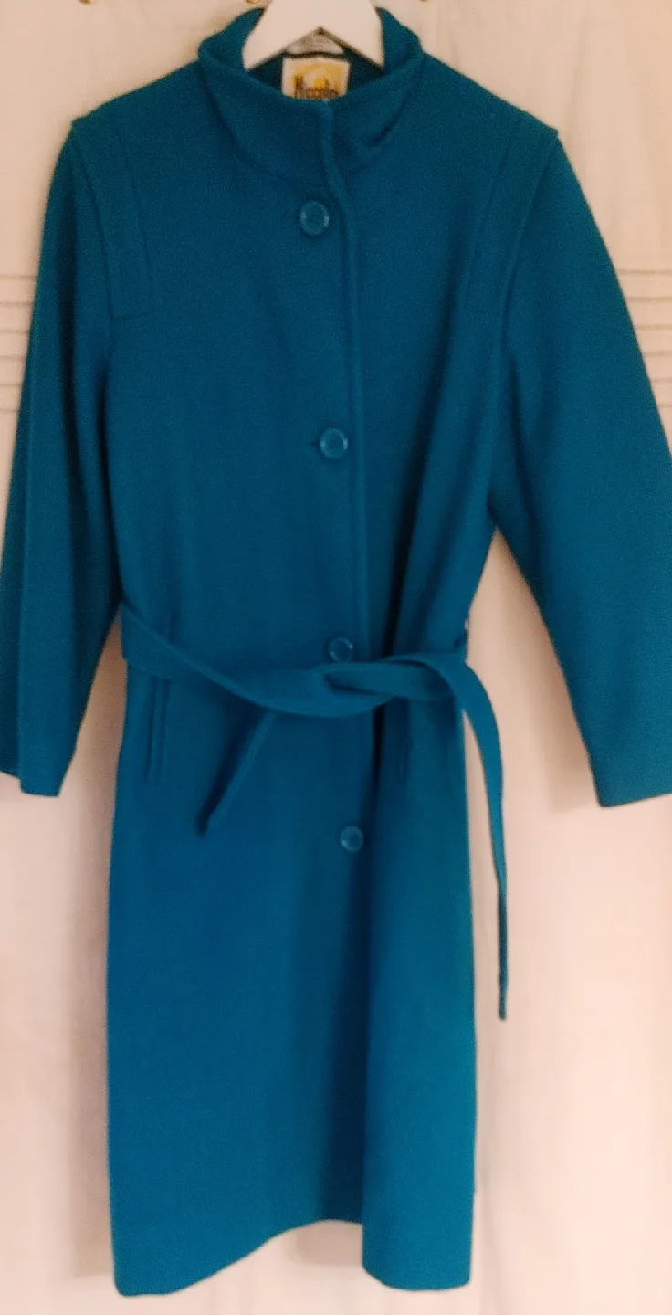 Vintage Niccolini Teal Wool Coat image indicator(3)