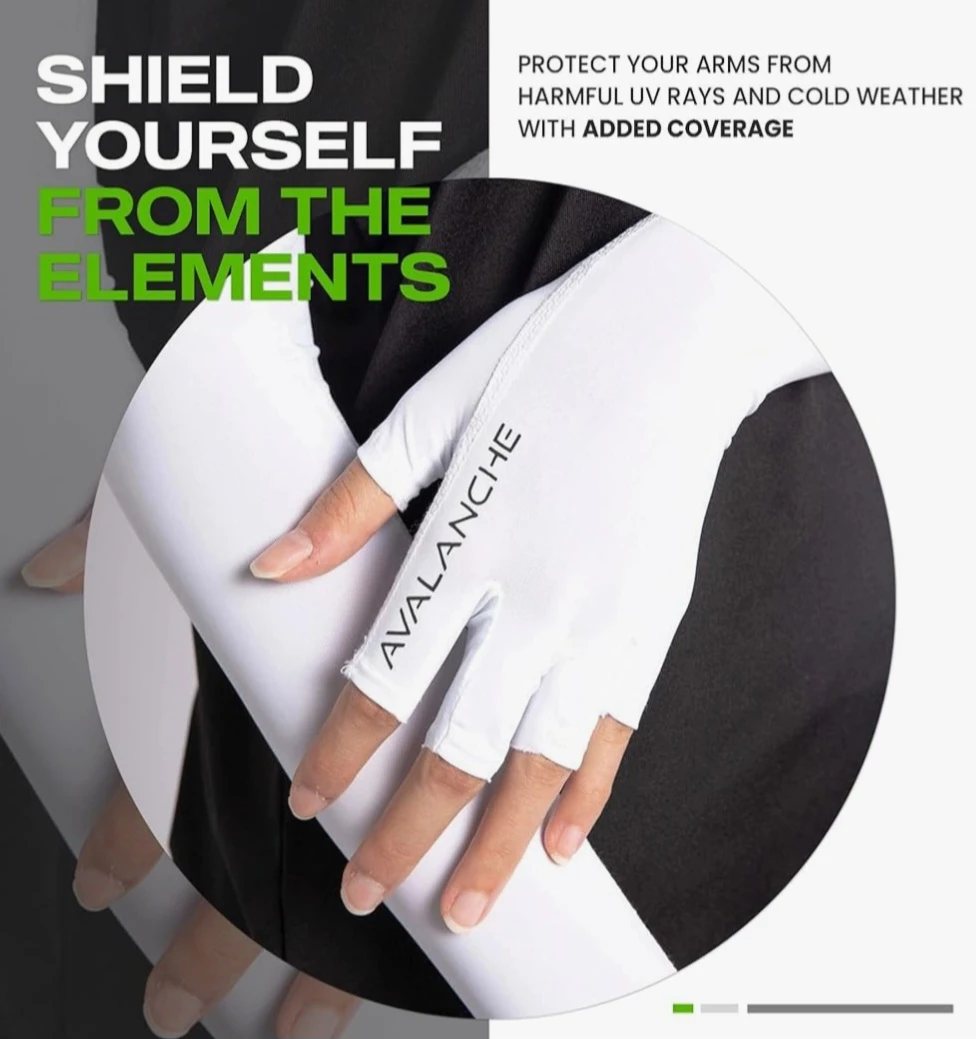 White Compression Arm Sleeves - Size M - photo 5