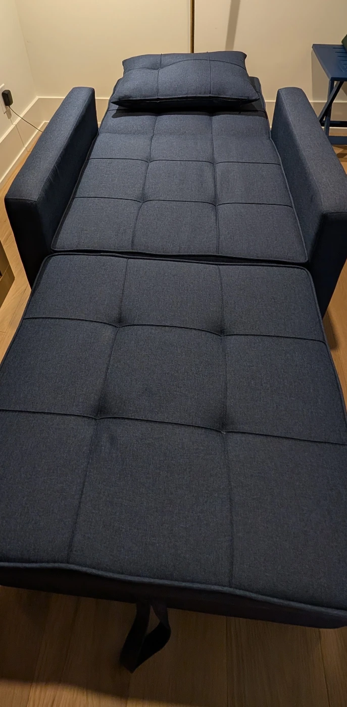 Convertible Sleeper Chair Bed - Blue - photo 2