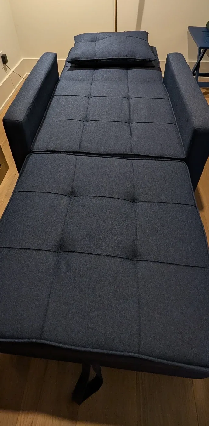 Convertible Sleeper Chair Bed - Blue image indicator(2)