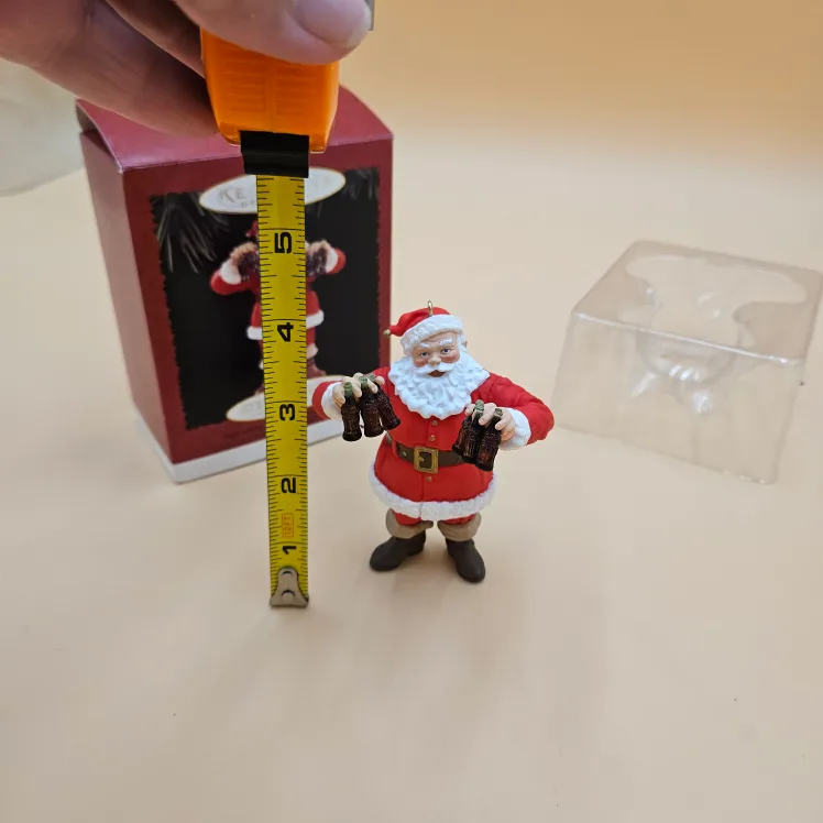 Coca Cola Hallmark Keepsake Ornament 1995 Santa Vintage  4" T image indicator(4)