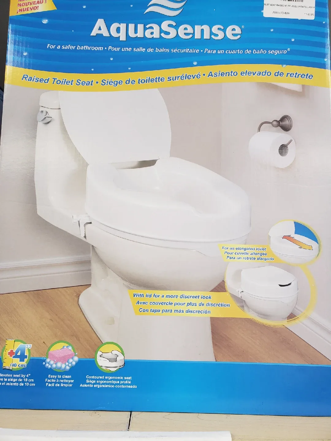 AquaSense Raised Toilet Seat thumbnail