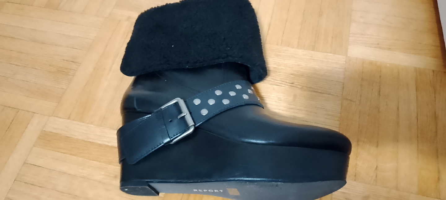 Report Black Platform Wedge Boots - photo 2