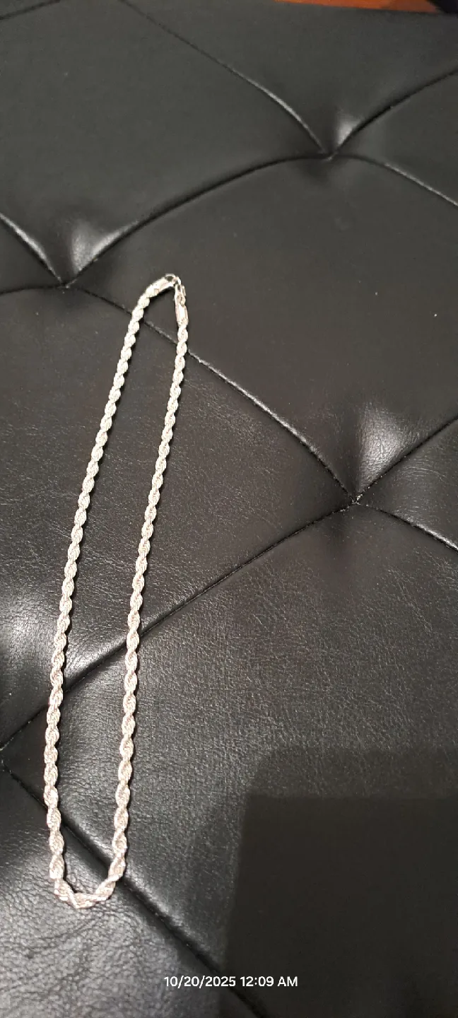 Sterling Silver 925 Rope Chain Necklace image indicator(4)