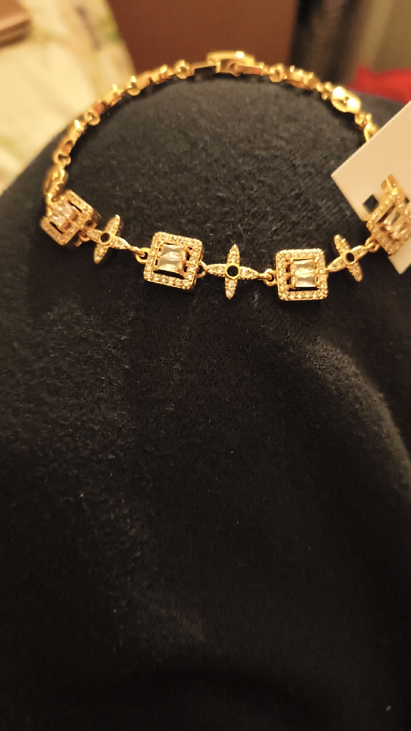 Gold-tone Square Link Bracelet
