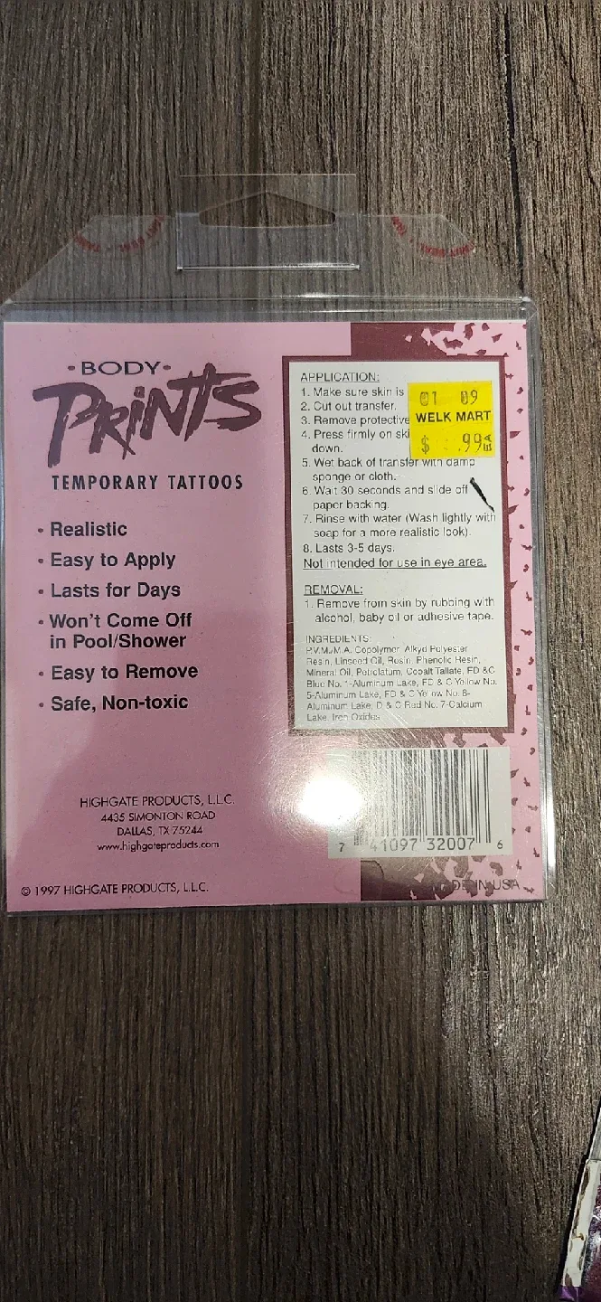 Body Prints Unicorn Temporary Tattoos & Savvi Glitter Tattoos image indicator(3)