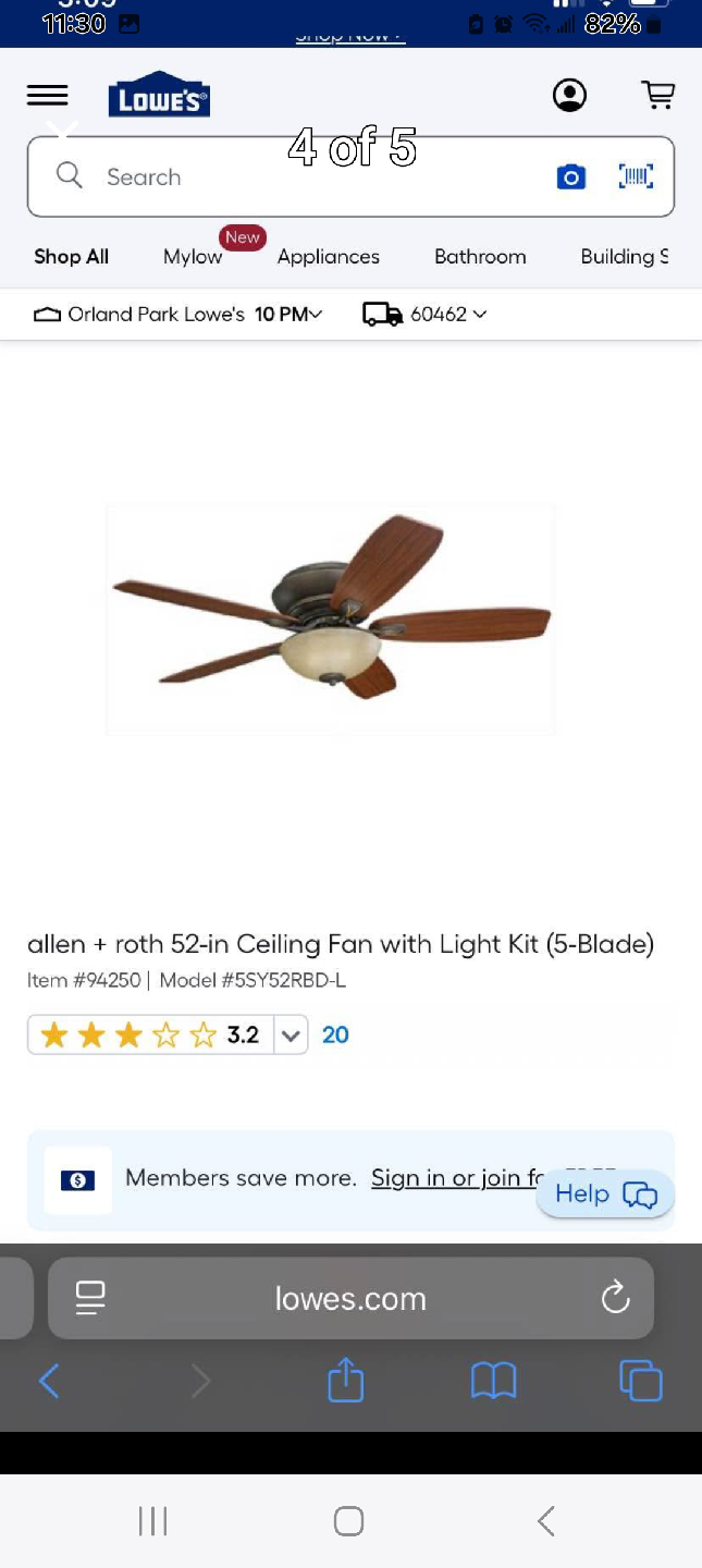 Ceiling Fan with Light - photo 3