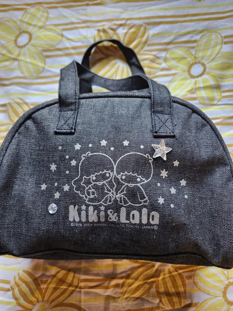 Little Twin Stars denim bowling style bag image indicator(3)