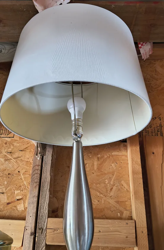 Silver-tone Metal Globe Table Lamp 🥕 image indicator(3)