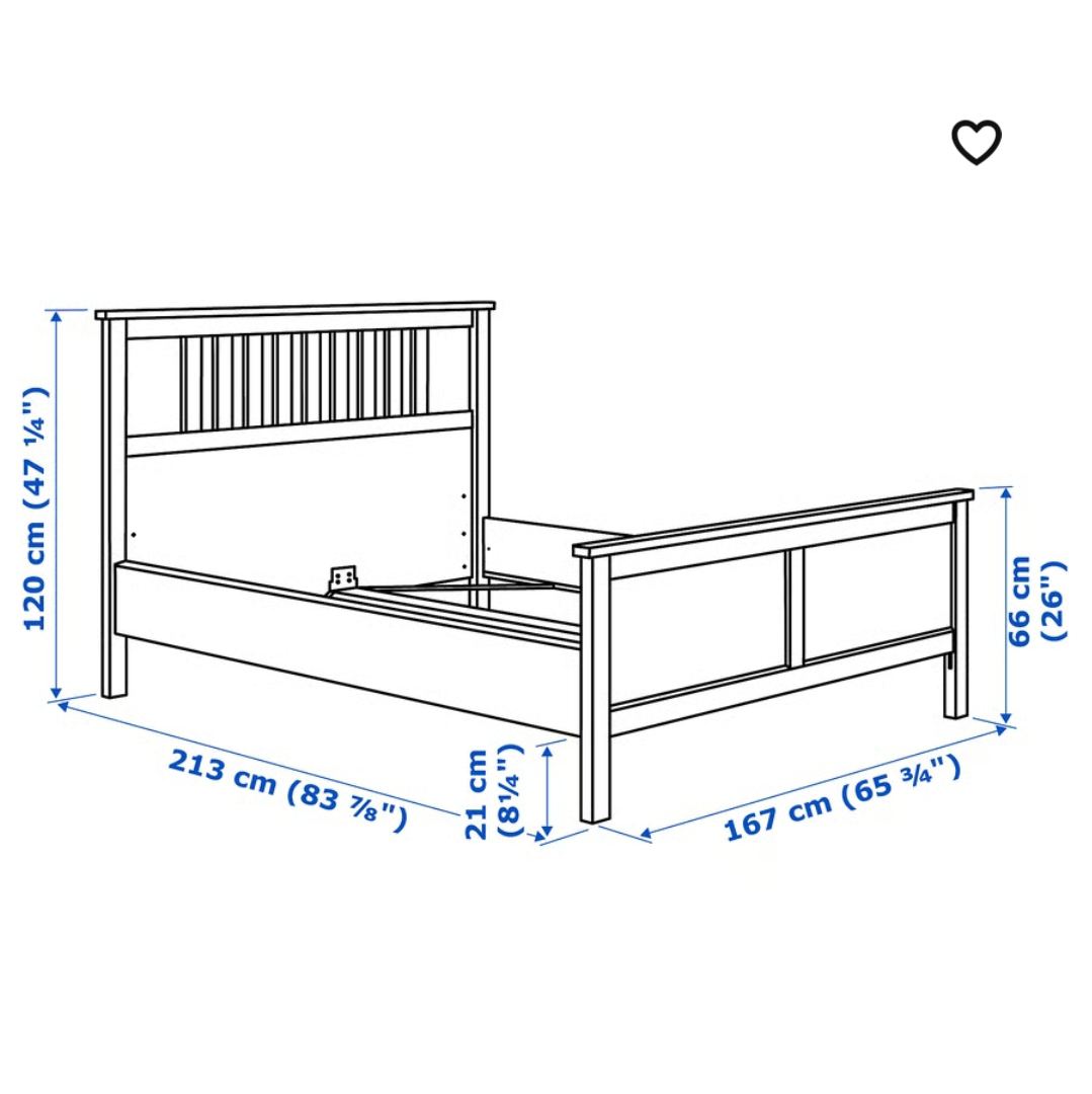 IKEA Hemnes Queen Bed Frame - Black-Brown - photo 4