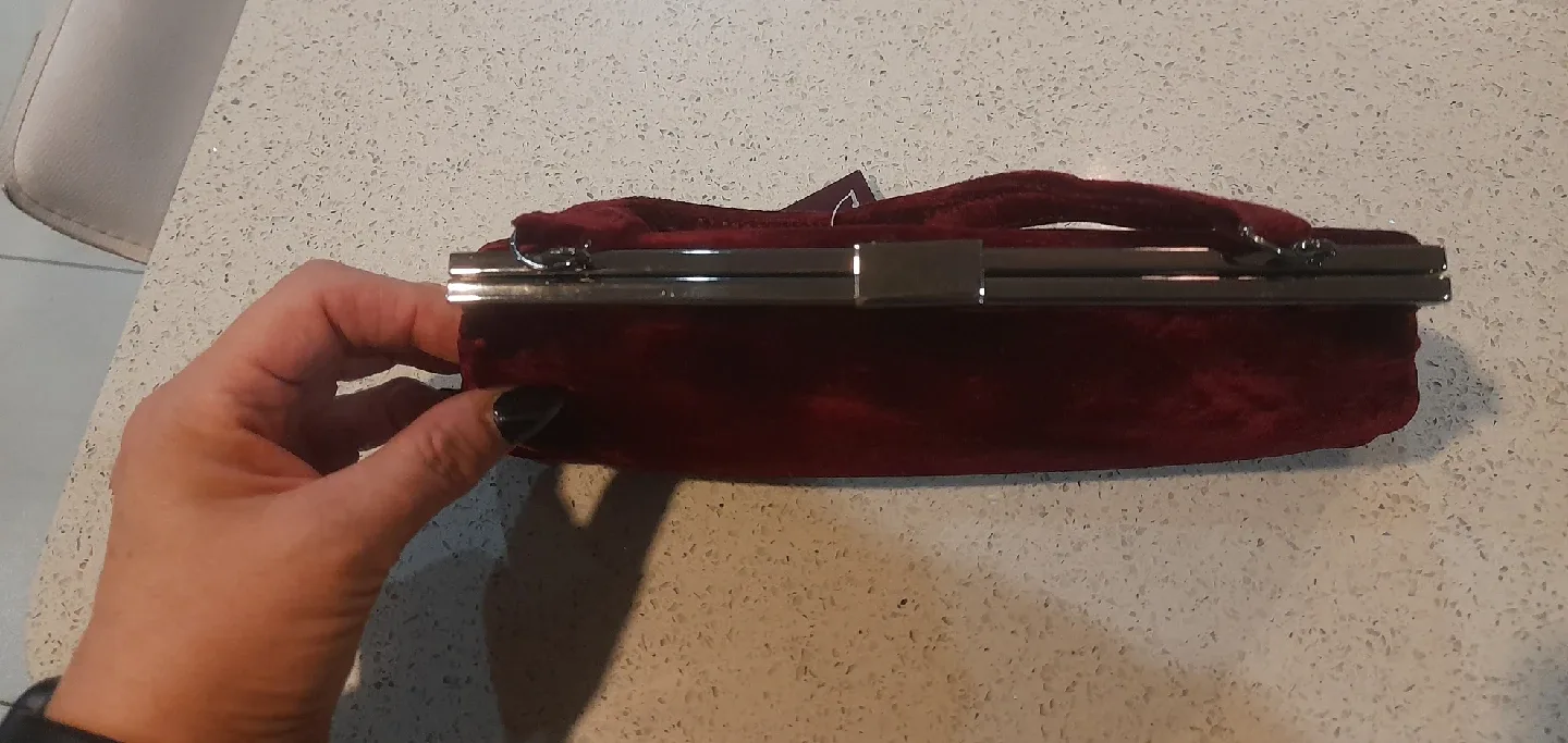 Debut Burgundy Velvet Evening Bags - New image indicator(2)