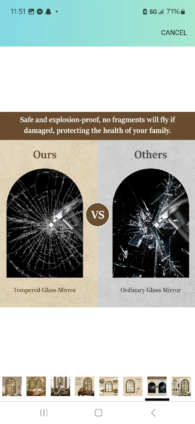 Vintage Farmhouse Wooden Frame Window Mirror image indicator(7)