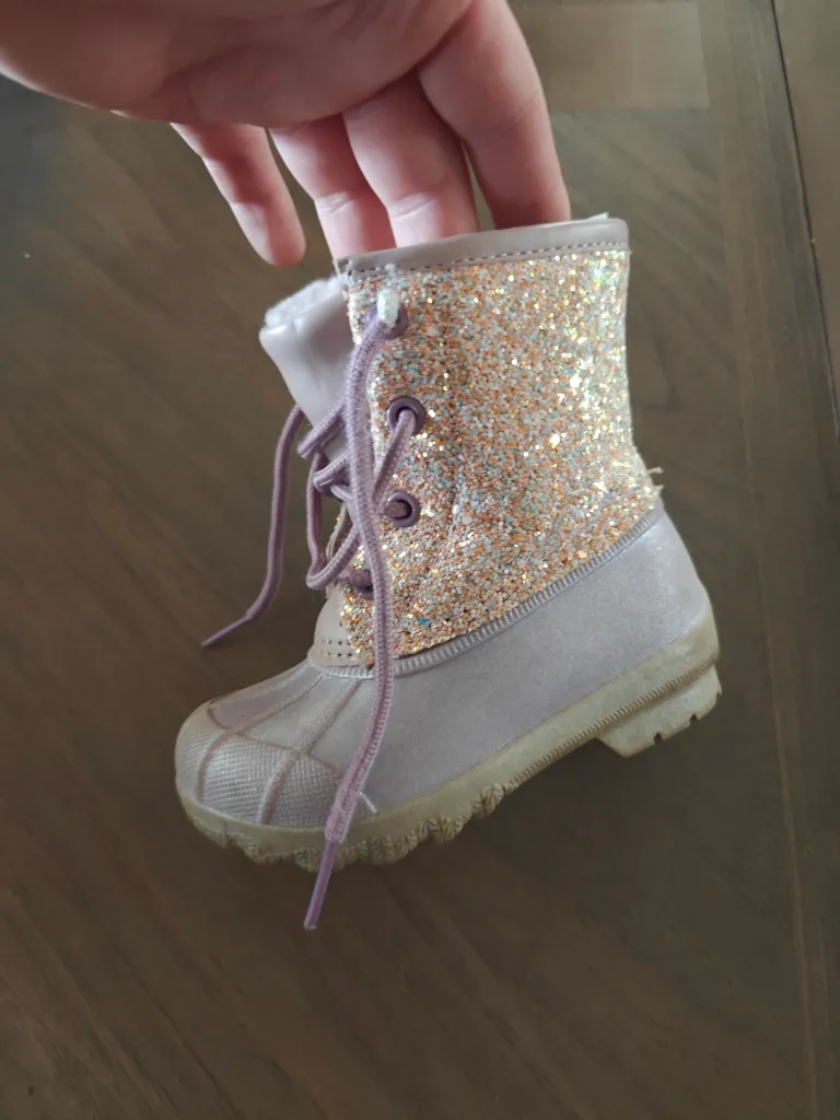 Glittery Purple Winter Boots size 6
