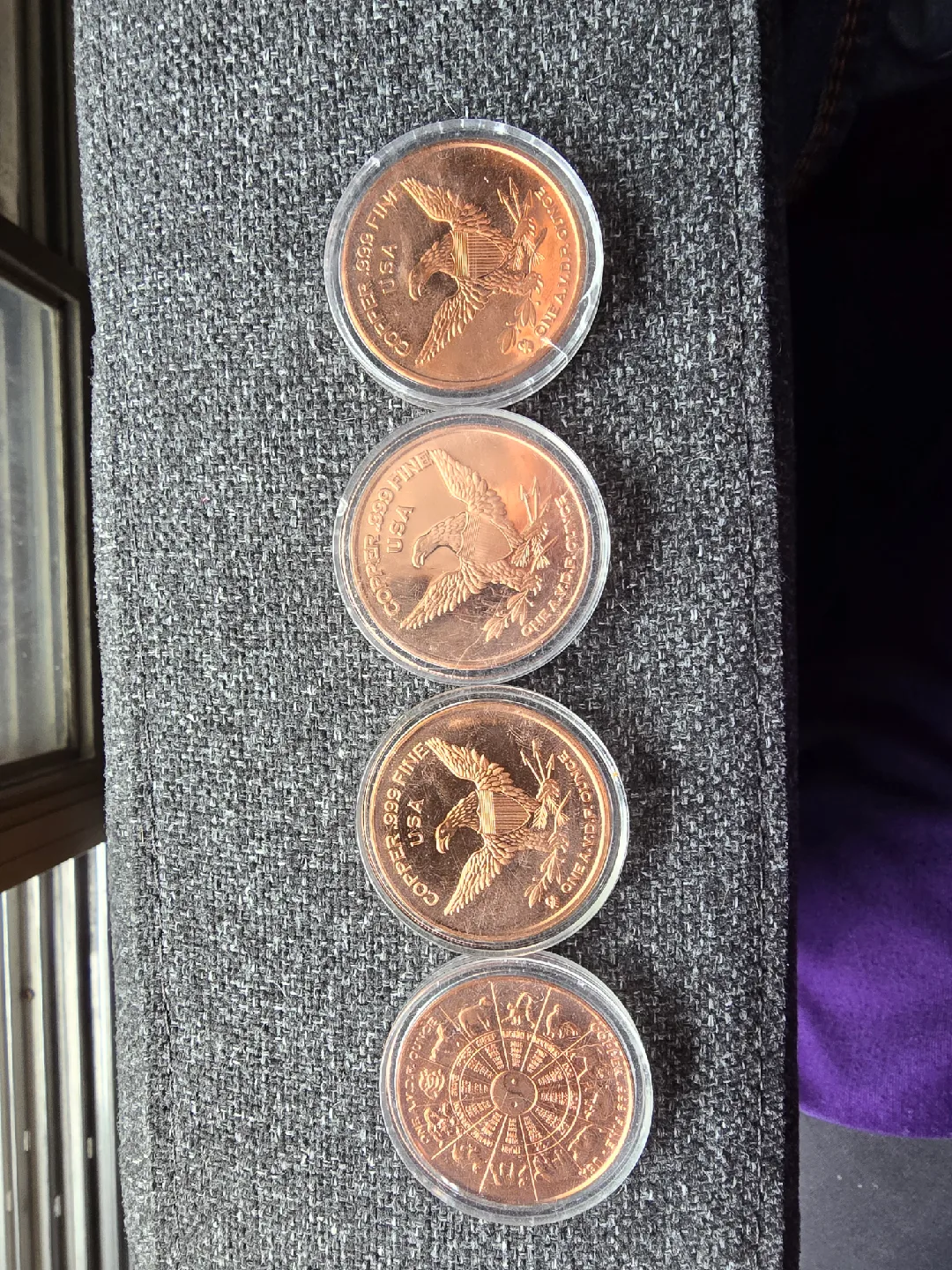 Mixed Copper Rounds - Collectible- 4pcs image indicator(2)