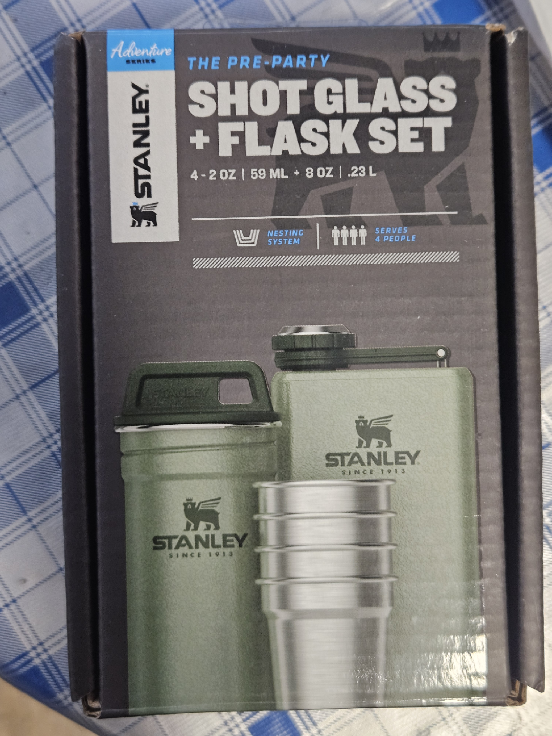 Gift shot glass + flask set
