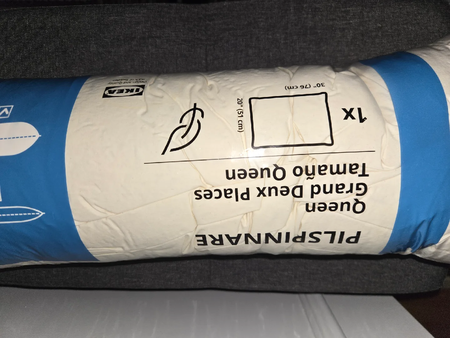 New IKEA PILSPINNARE Queen Down Pillow – Sealed in Package image indicator(2)