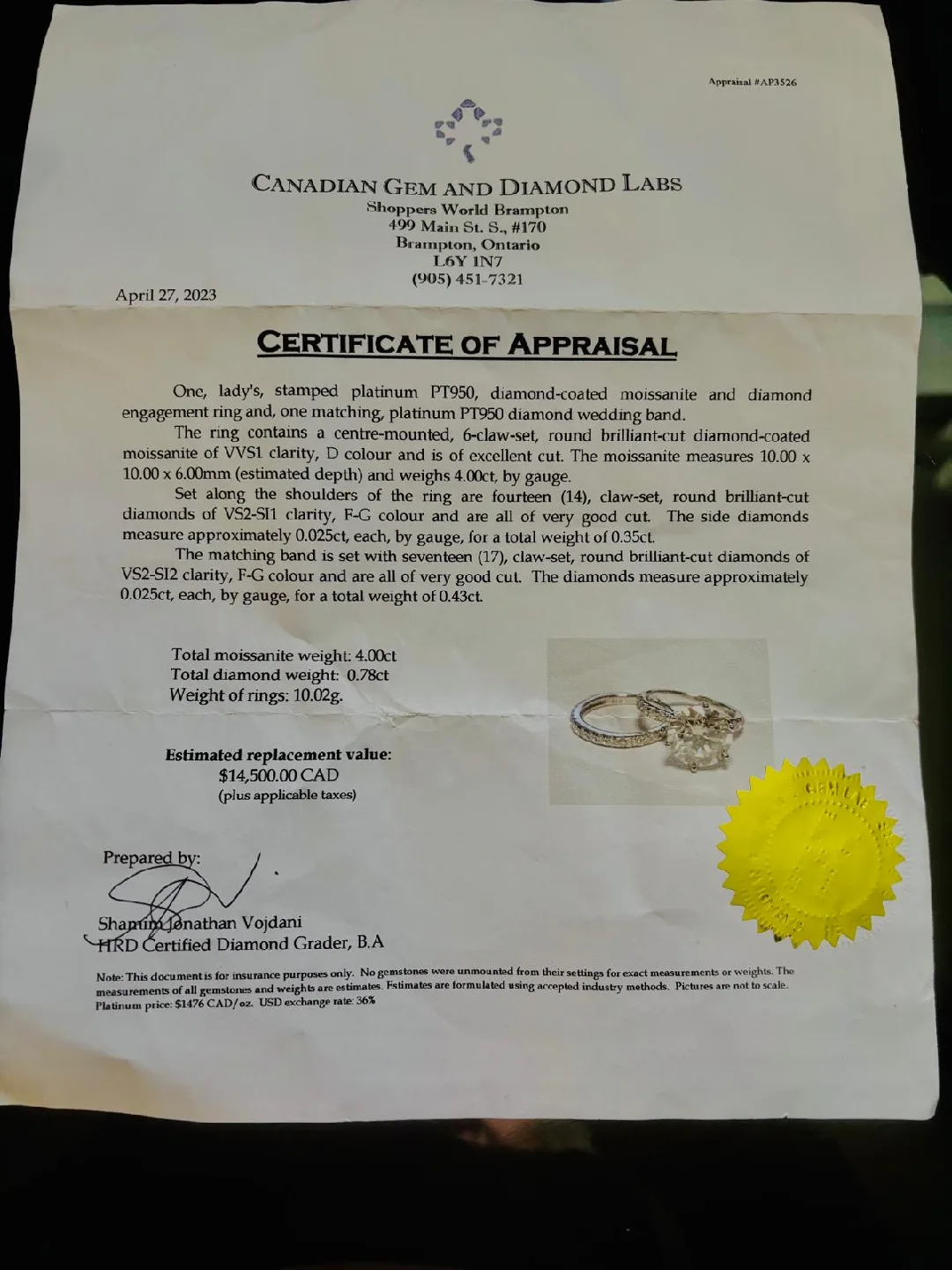 Diamond Engagement & Wedding Ring Set image indicator(4)