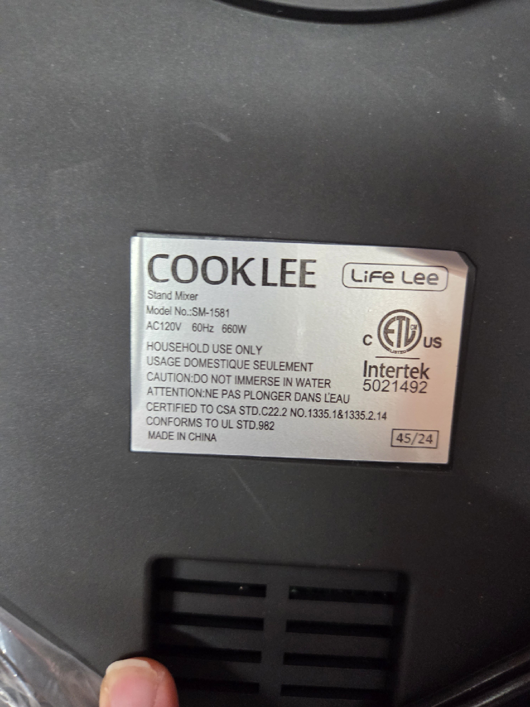 COOKLEE Stand Mixer - Silver - photo 4
