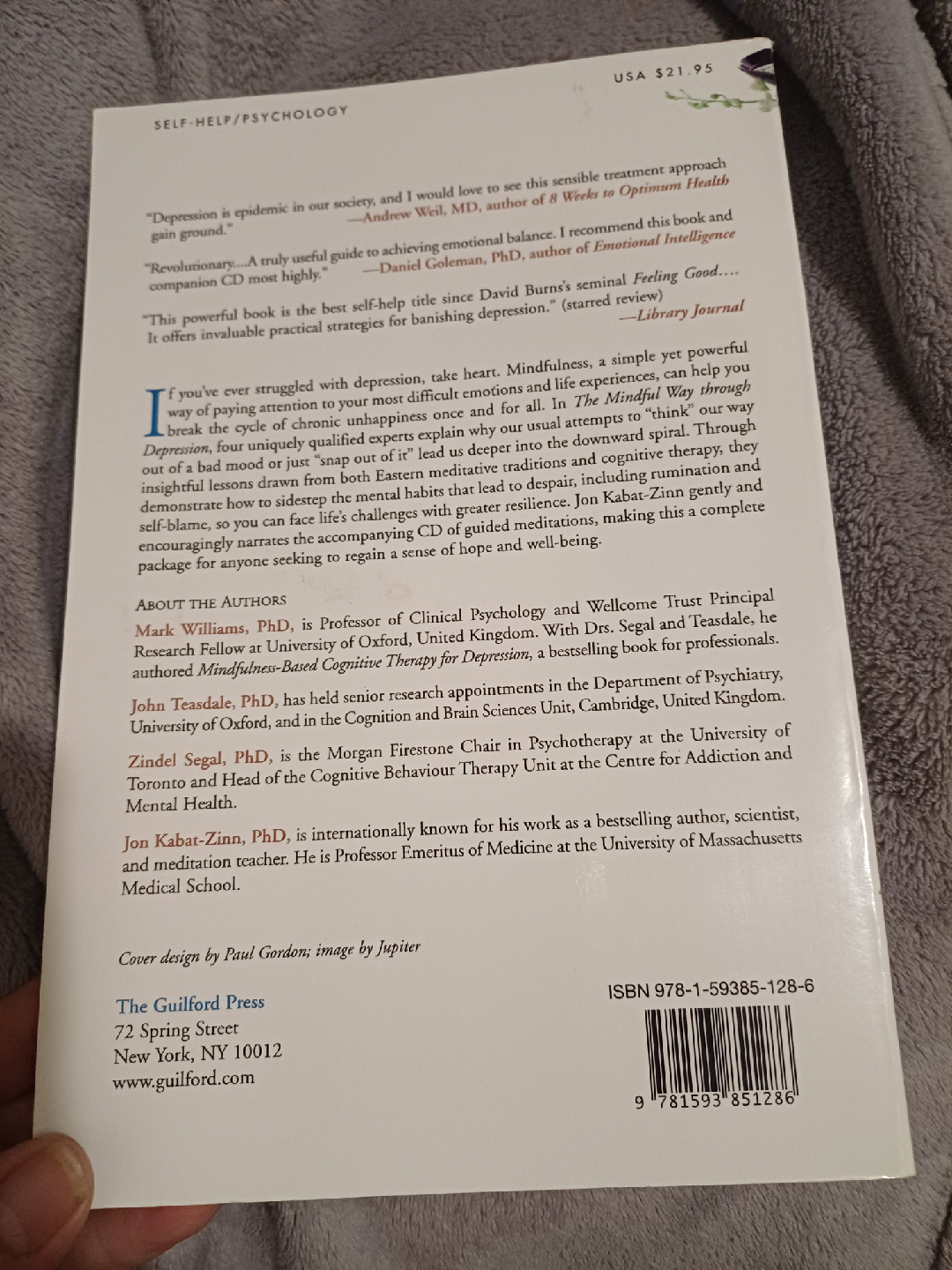Book: The Mindful Way through Depression, includes a CD - photo 2