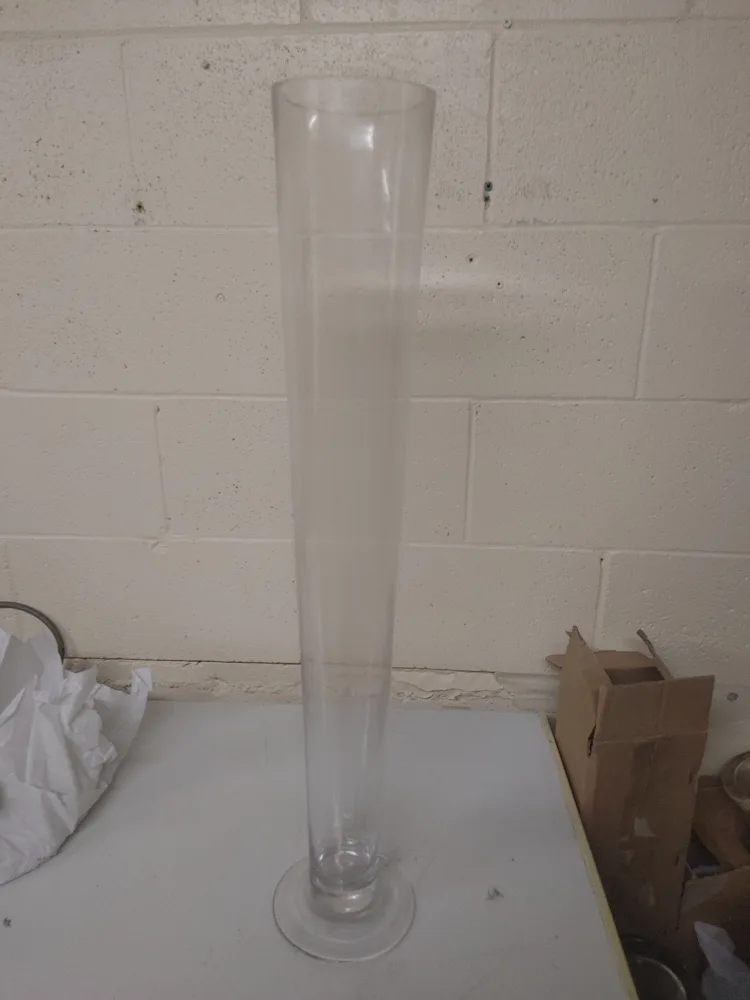 Clear Glass Trumpet Vase thumbnail