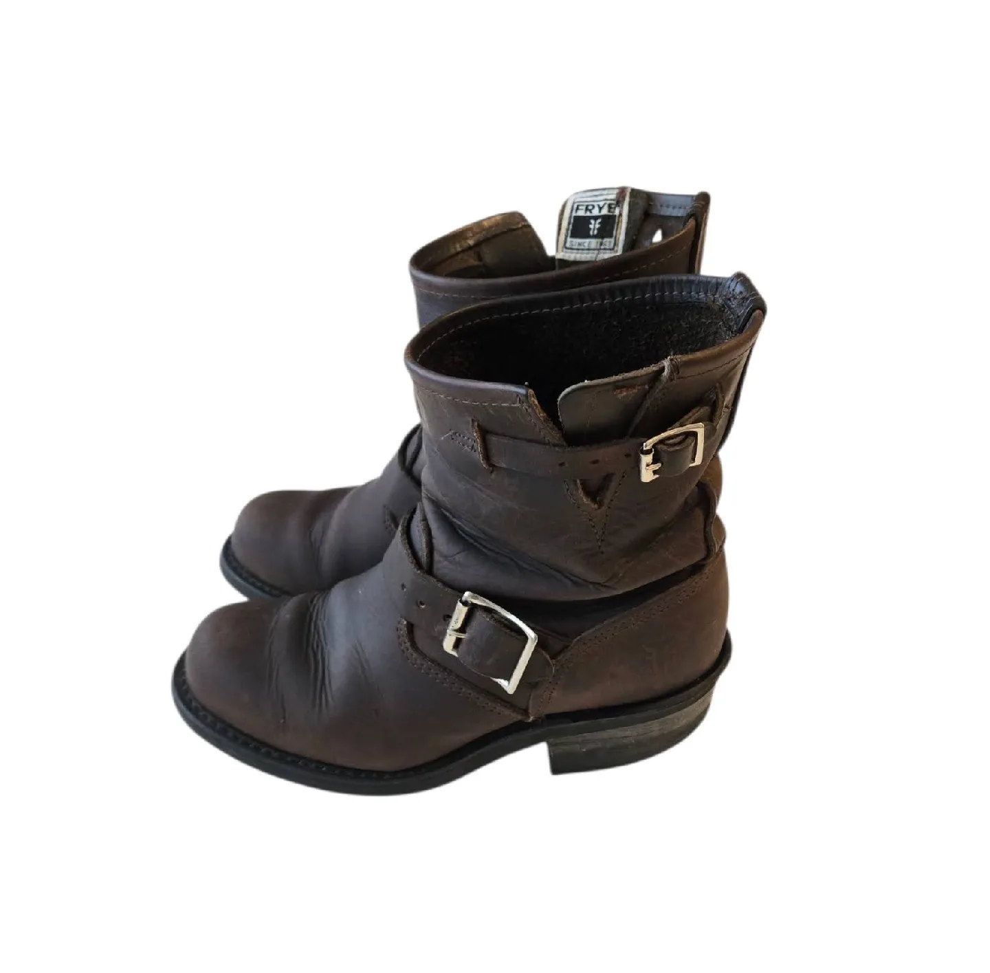 Frye Brown Leather Ankle Boots 5.5 thumbnail