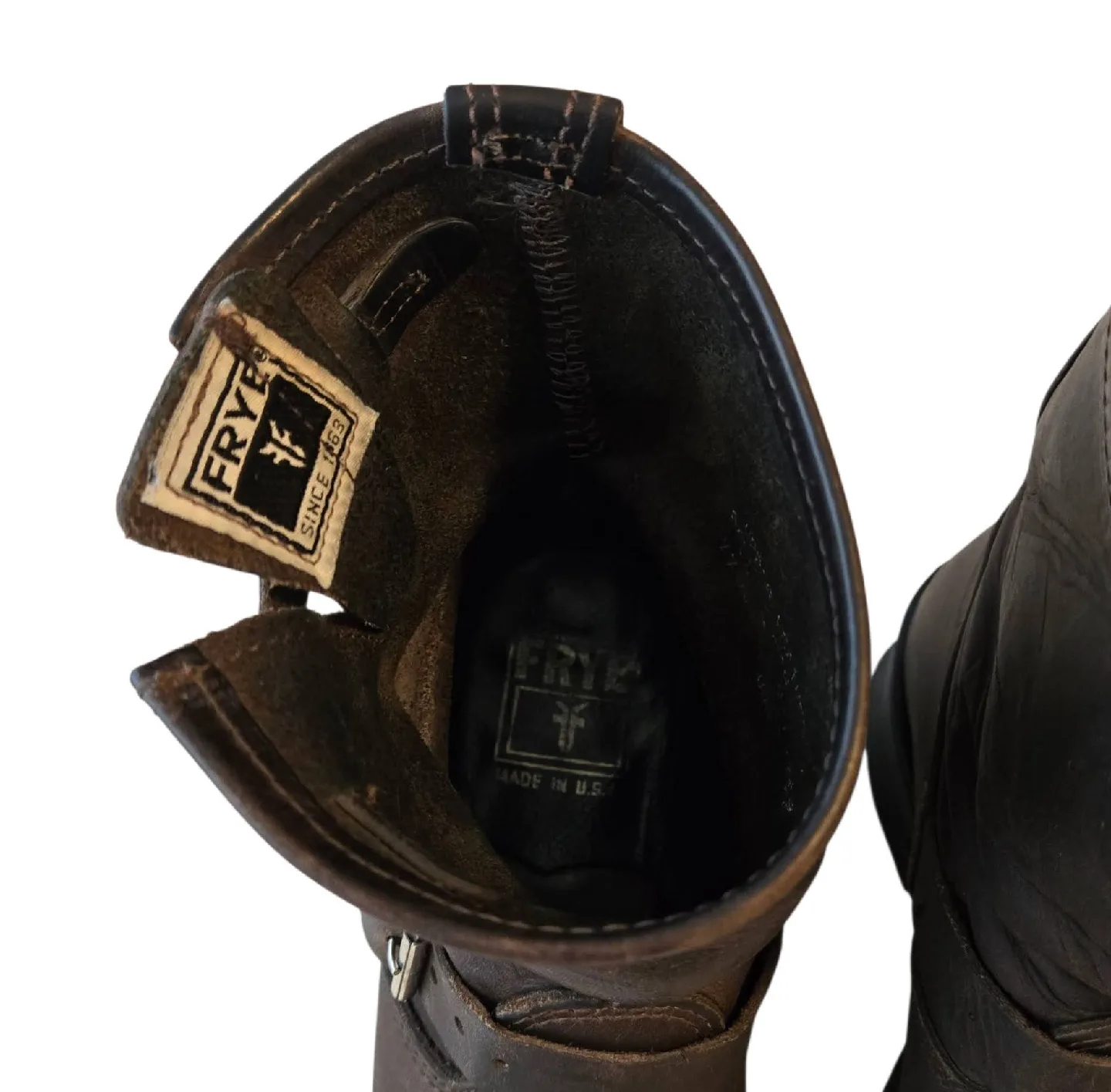 Frye Brown Leather Ankle Boots 5.5 image indicator(3)