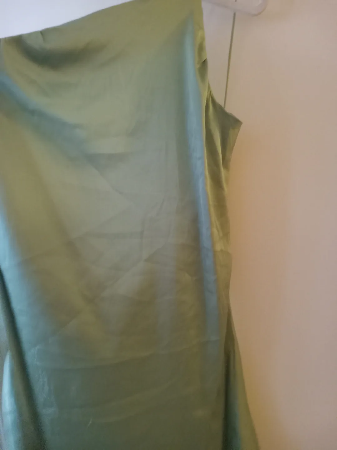 Green satin Slip Dress image indicator(2)