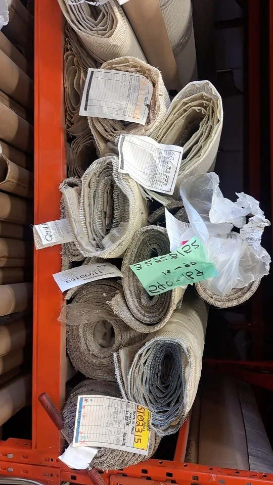 blow out sale assorted tiles, carpet, vinyl, and hardwood image indicator(8)