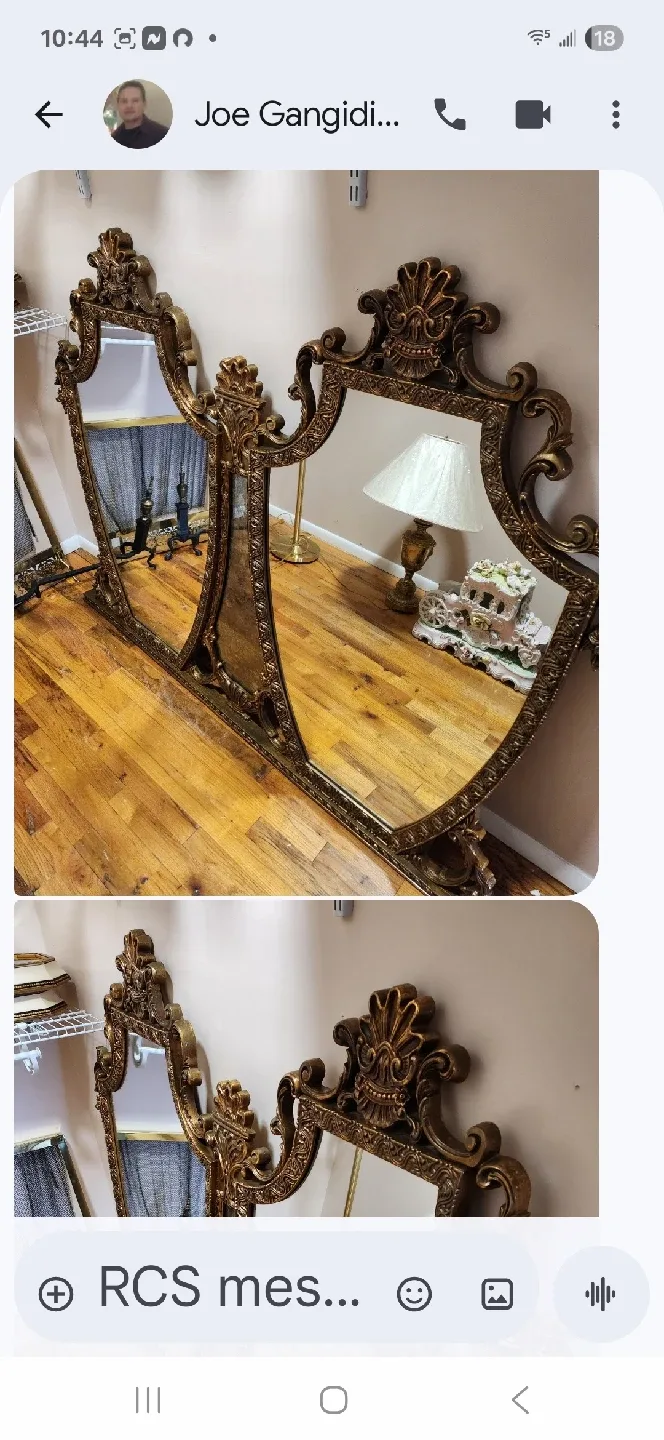 Ornate Gold Framed Mirror image indicator(2)