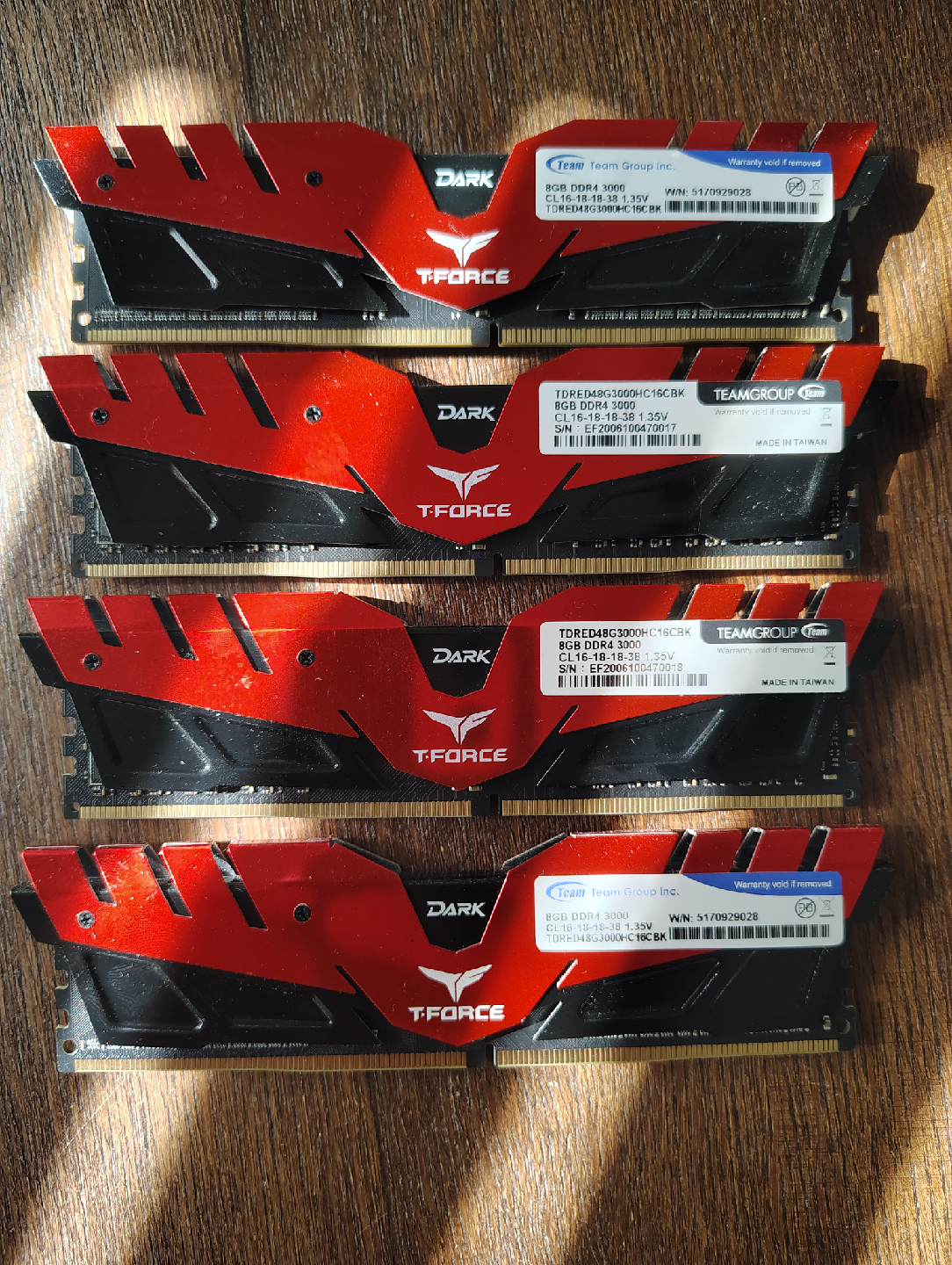 Team Group T-Force Dark 8GB DDR4 3000 RAM