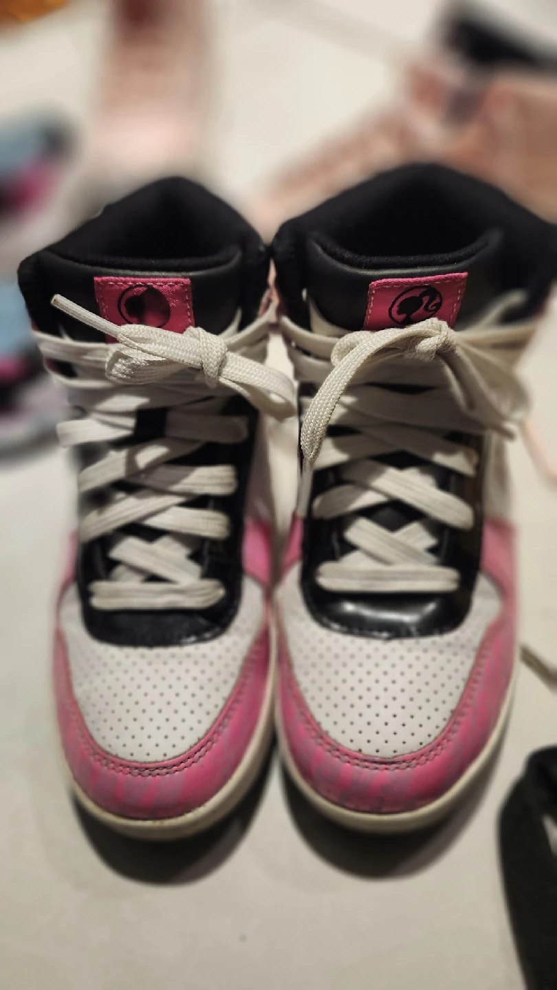Barbie Pink & White High-Top Sneakers - photo 2