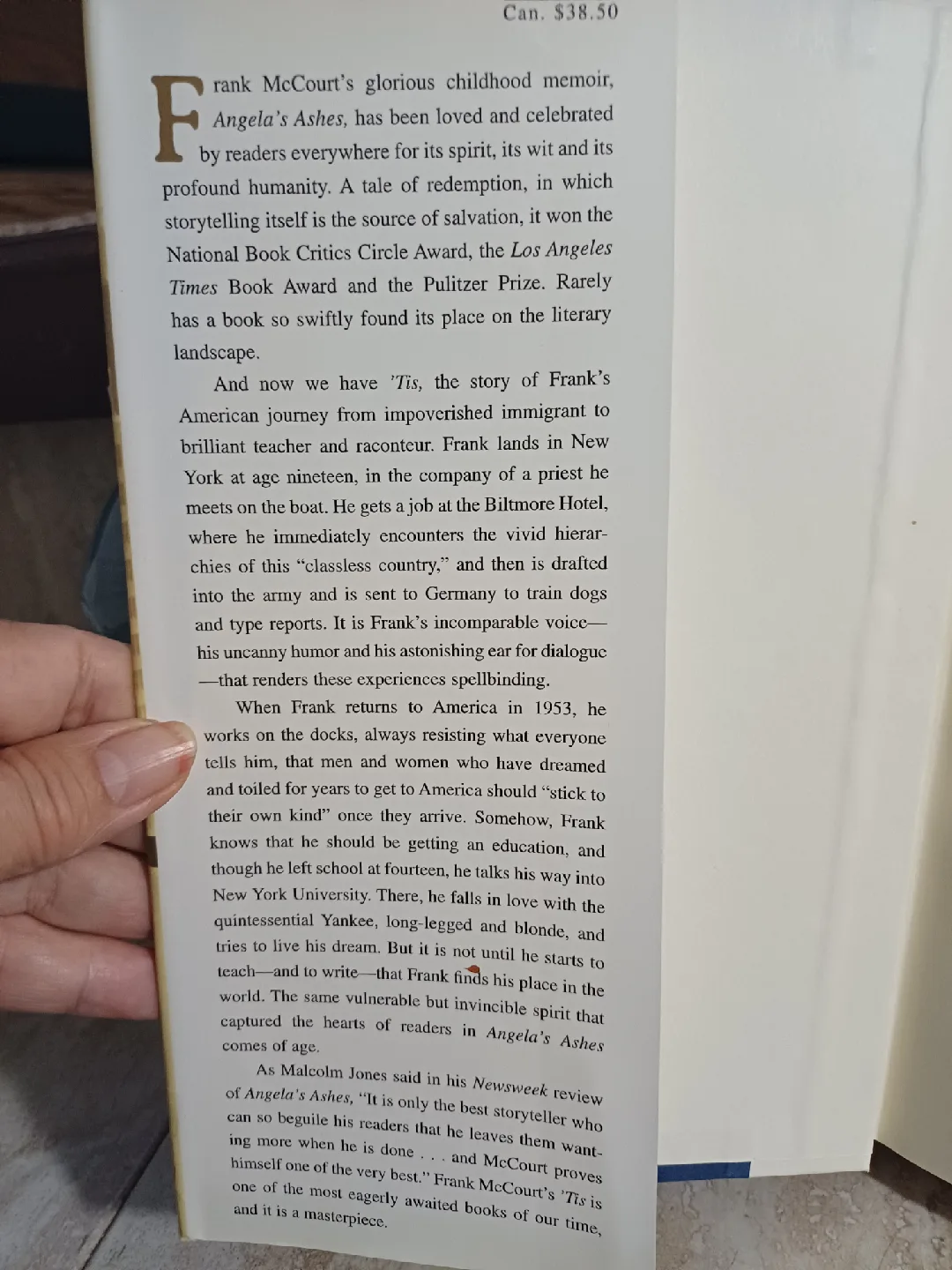 FREE book- 'Tis: A Memoir by Frank McCourt image indicator(6)