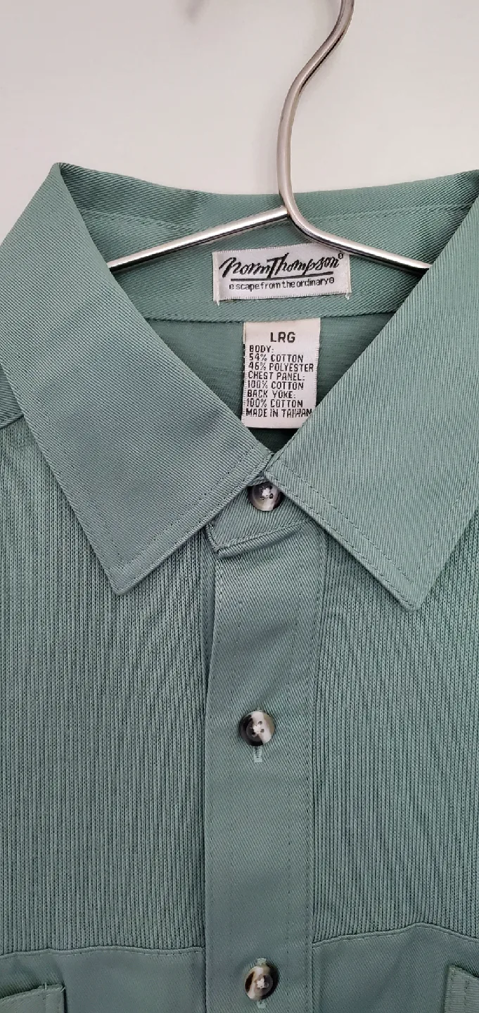 Norm Thompson LARGE Green Short Sleeve Shirt image indicator(4)