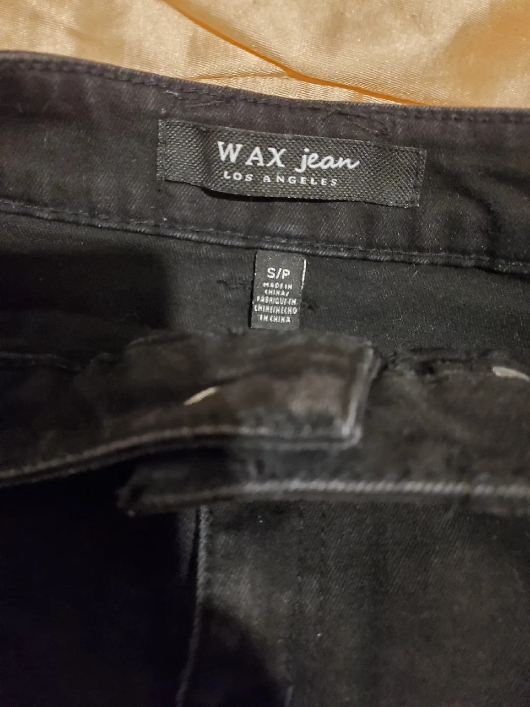 Wax Jean black denim mini skirt with frayed edges image indicator(3)